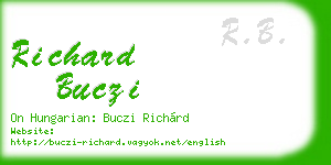 richard buczi business card